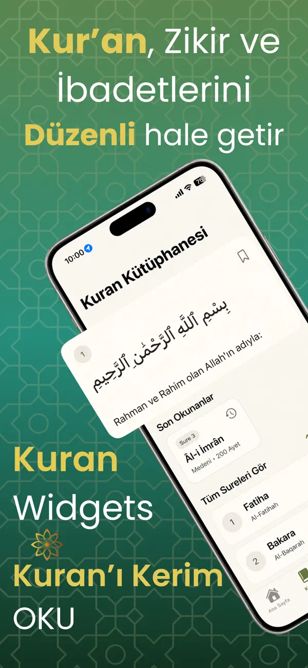 Screenshot #1 pour Tevekkül+ Pro,Kuran ve Meali