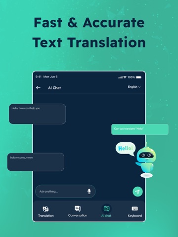 AI Translator Voice and Text iPad screenshot