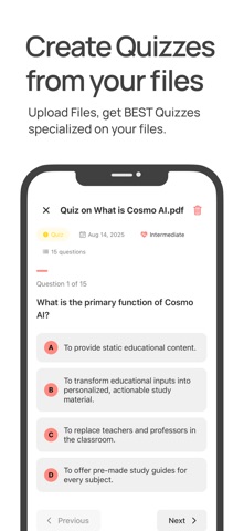 Cosmo AI: Quiz & Flashcard screenshot