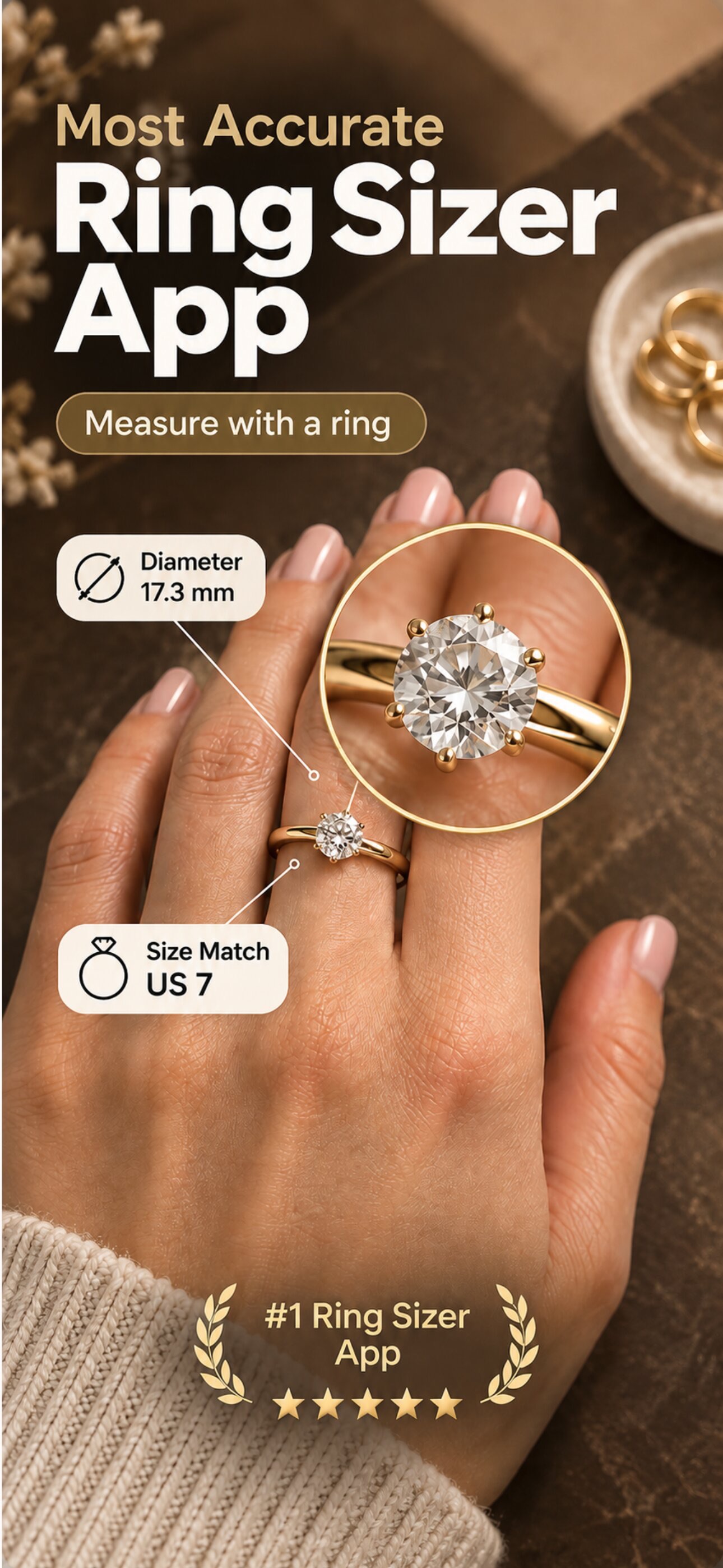Screenshot 1 of Ring Sizer & Measure App