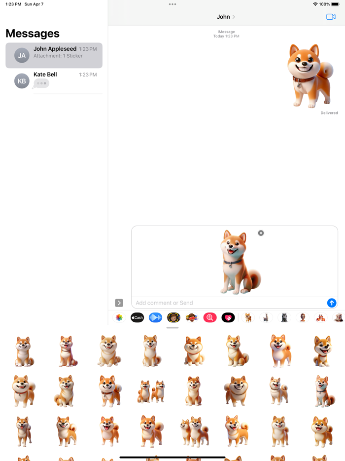 Happy Shiba Inu Stickers