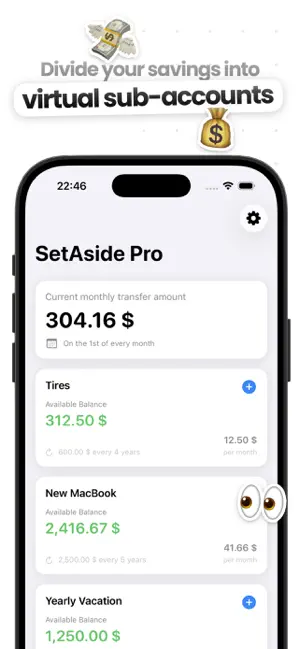 SetAside: Sinking Funds App screenshot 2