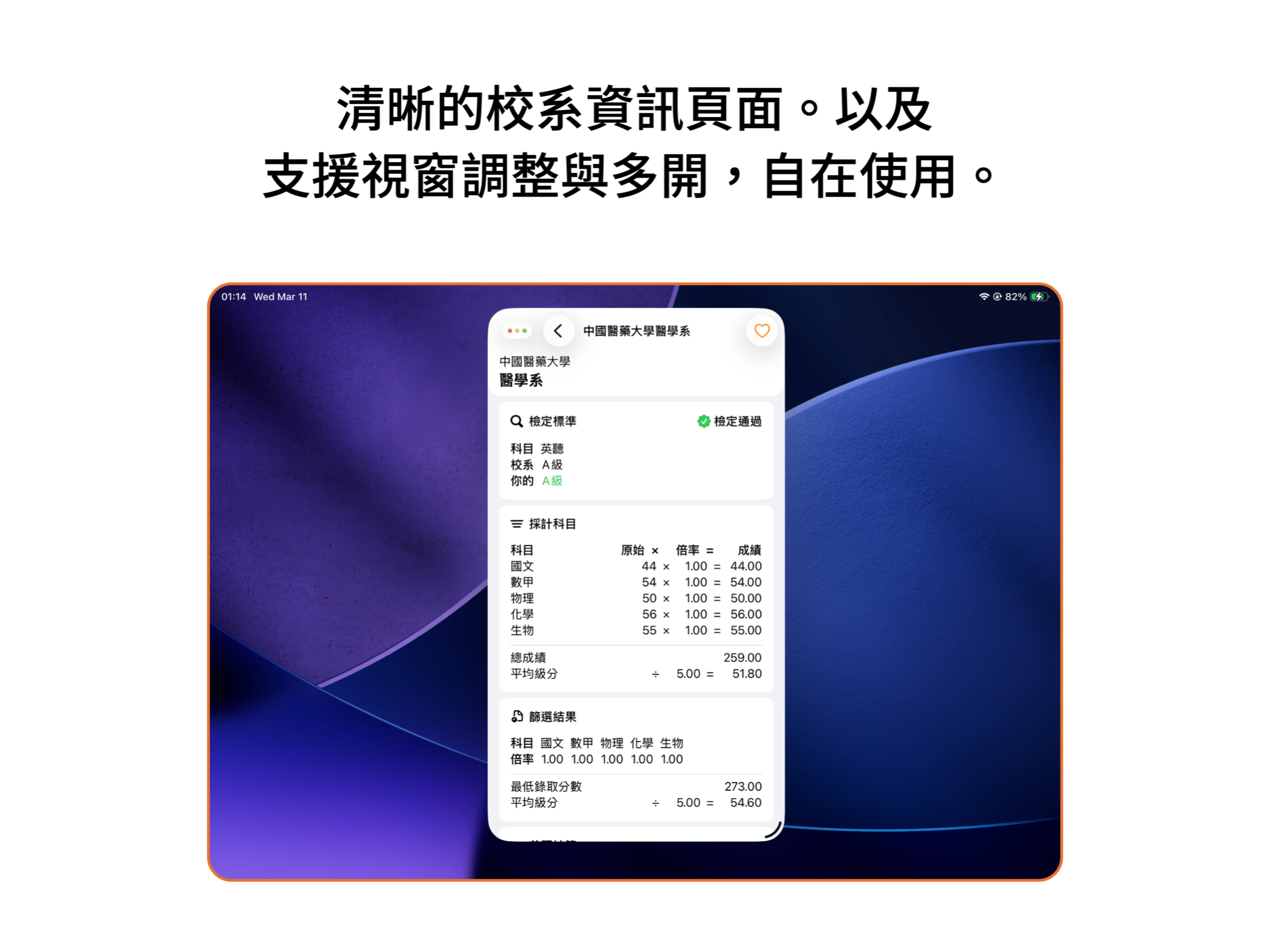 分科測驗分析