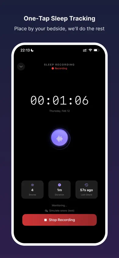 SnoozeLog Snore Recorder App Store screenshot 2