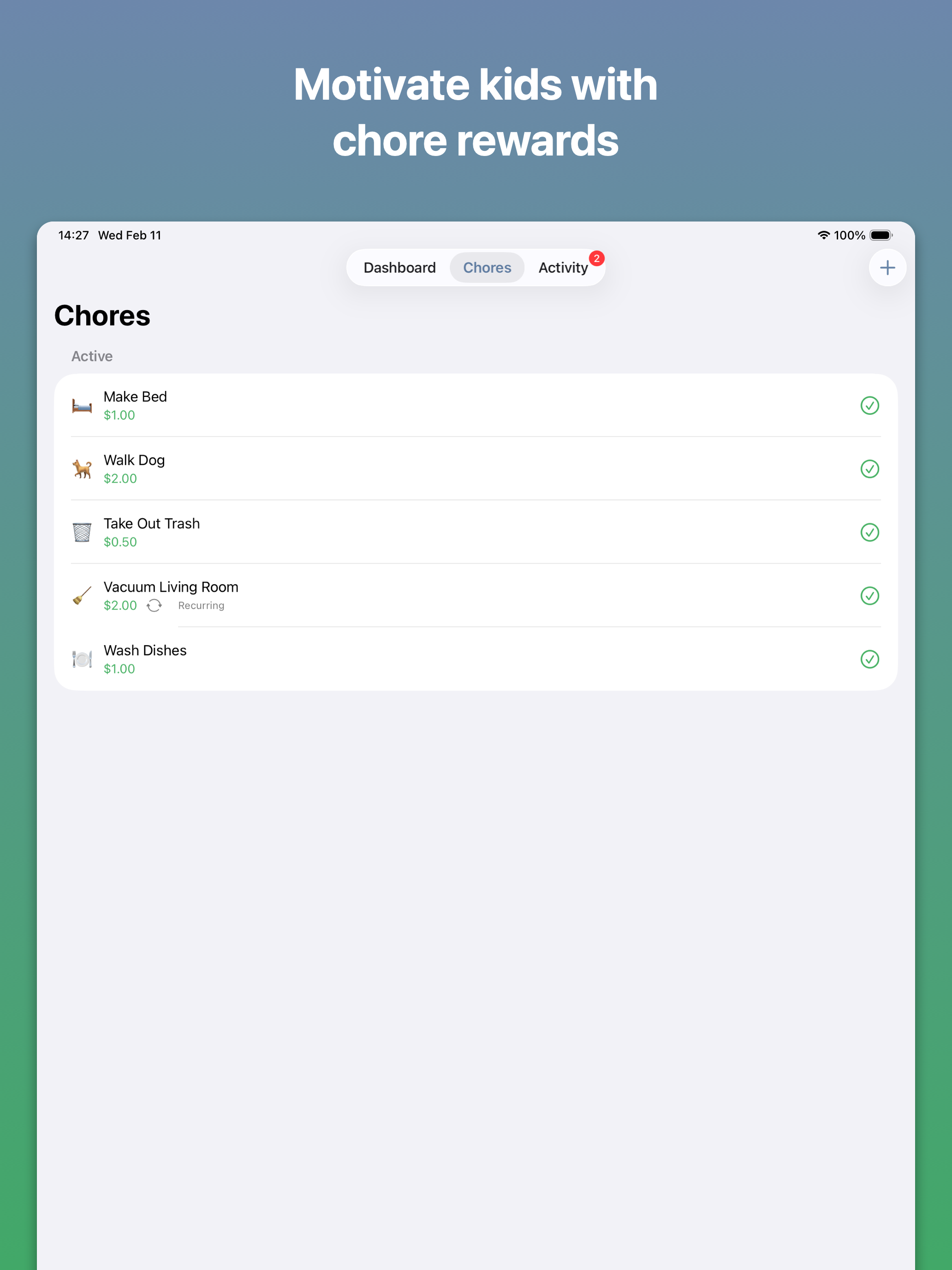 KidTab: Allowance Tracking