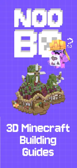 Noobo: 3D Builds for Minecraft iPhone screenshot 1