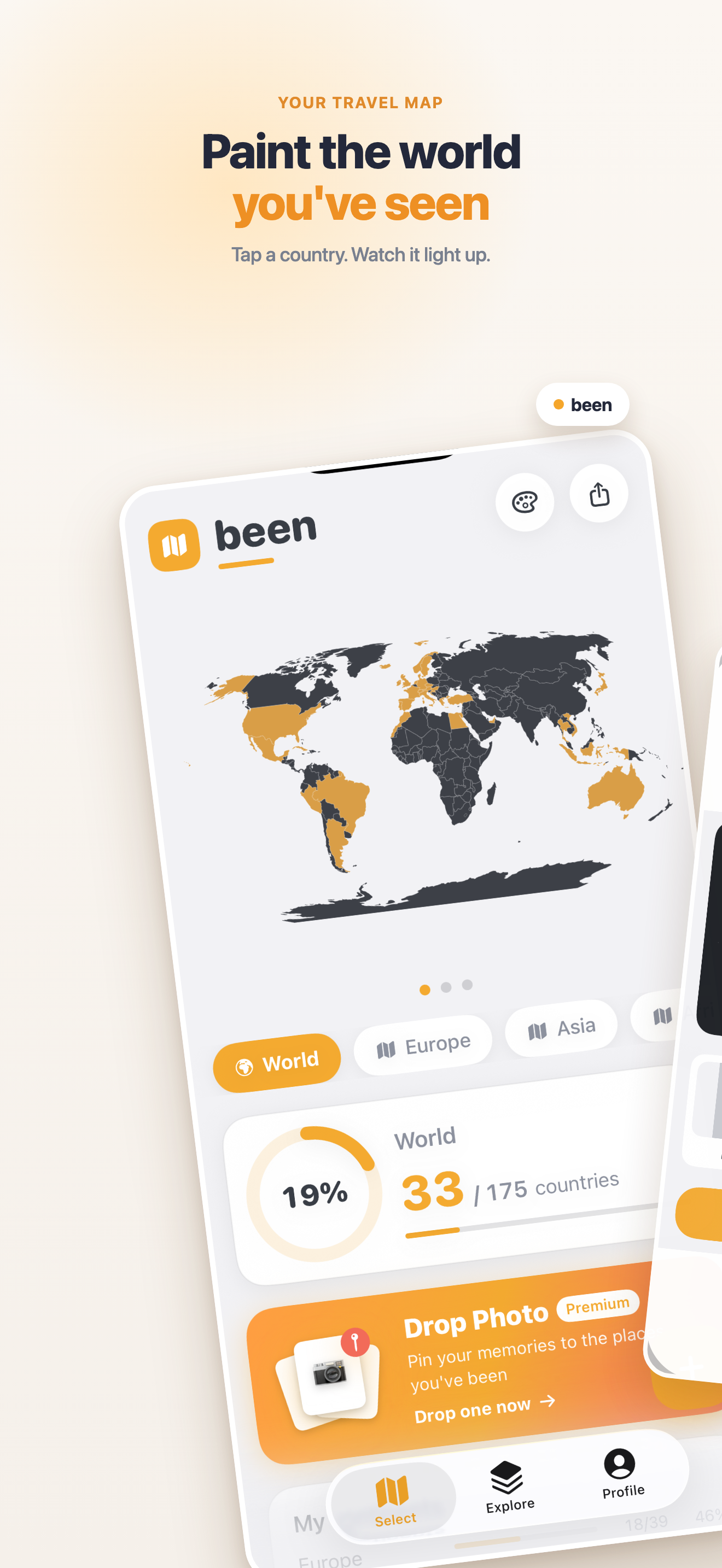 been in: travel tracker & map screenshot 2