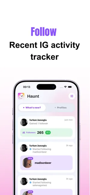 Haunt - Recent Follow Tracker screenshot 3