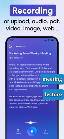 Notelyn: AI Lecture Note Taker Screenshot 2 of 8