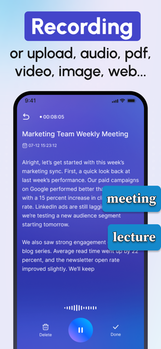 Notelyn: AI Lecture Note Taker Screenshot 2 of 8
