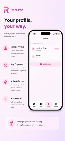 Recurzo – Subscription Tracker Screenshot 7 of 8