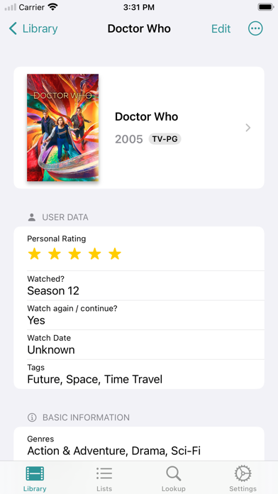 Movie Organizer Screenshot