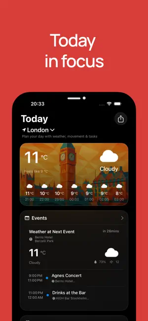 Forecasts - minimalist weather screenshot 1
