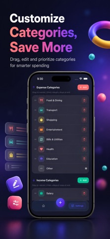 Expense Tracker and Manager iPhone screenshot