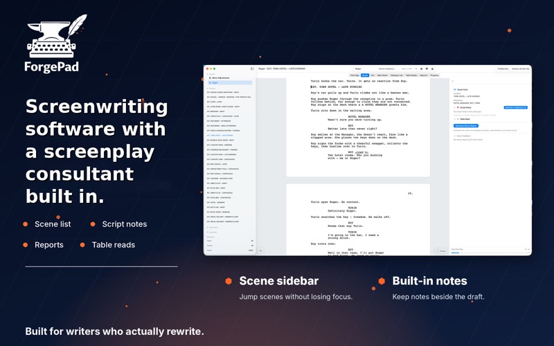 ForgePad - Screenwriting iPhone screenshot
