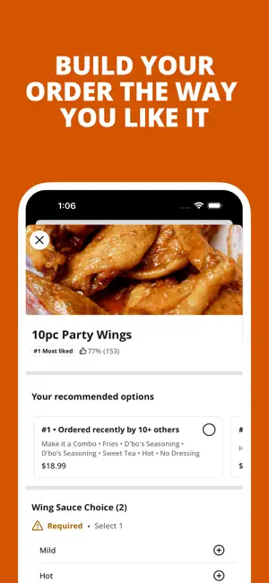 D'bo's Wings App screenshot 2