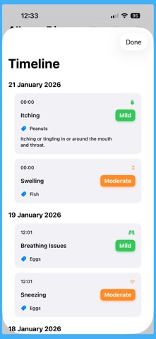 Allergy Diary Screenshot 2 of 5