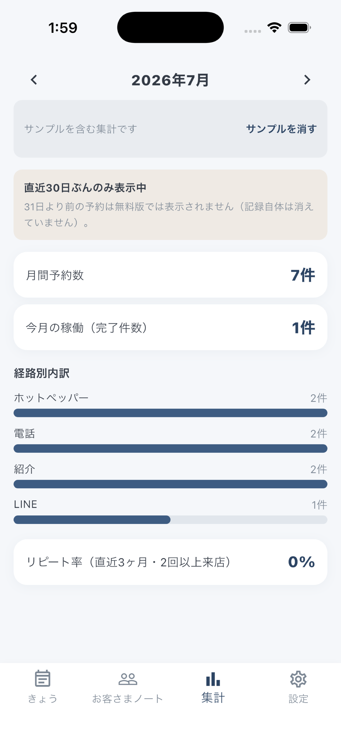 おみせ台帳 予約管理とお客さまノート screenshot 3