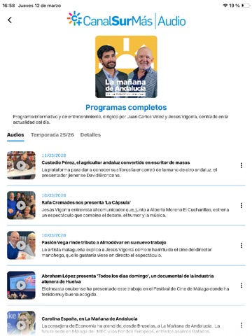 CanalSur Más Audio iPad screenshot 3