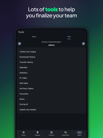 (FPL) Fantasy Football Manager iPad screenshot
