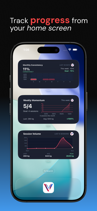Vyro: Workout Log & Planner Screenshot 6 of 9