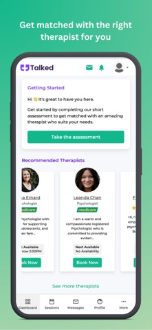 Talked Therapy & Mental Health iPhone screenshot