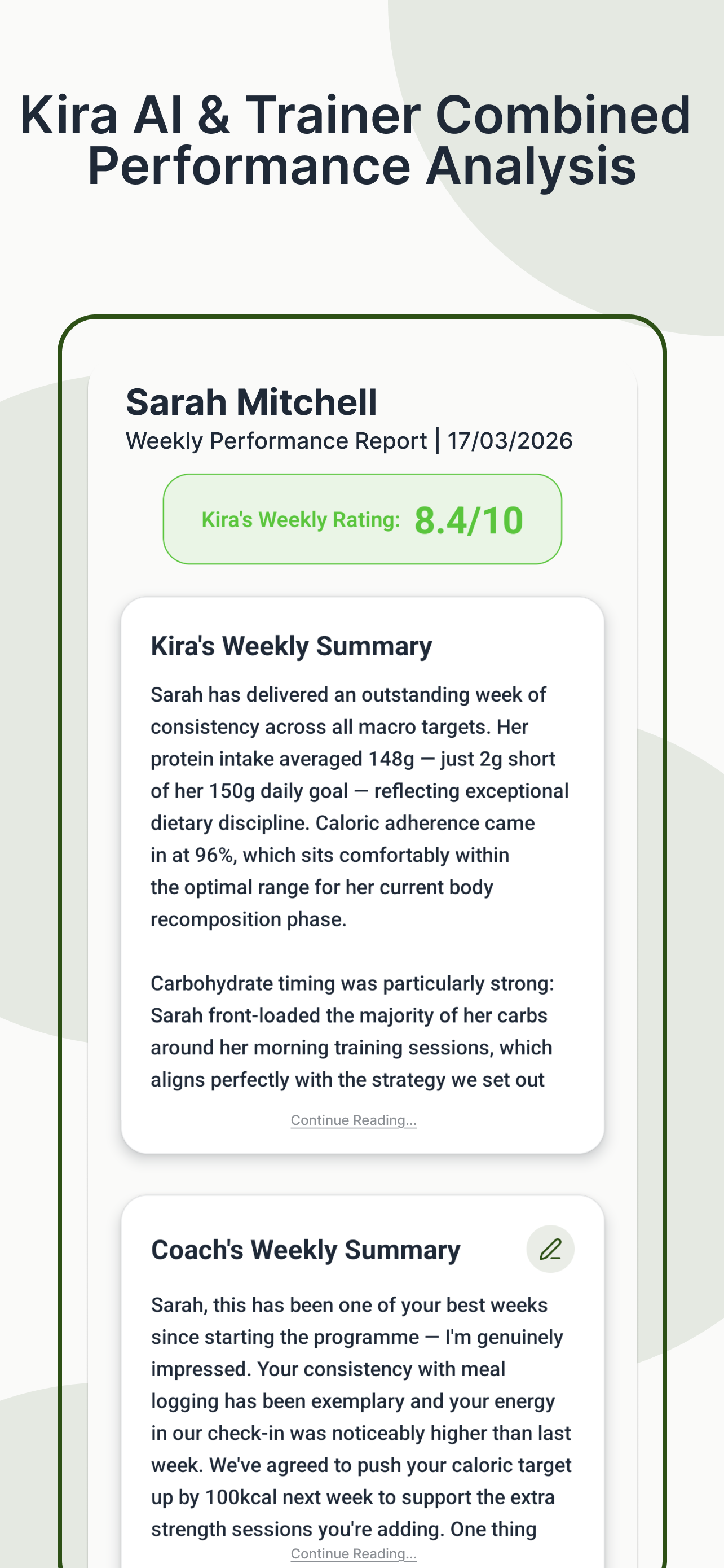 Kira: The AI Nutritionist