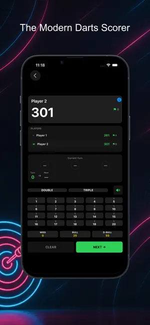 Dartly: Darts Scorer & Counter screenshot 2