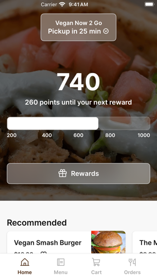 Vegan Now 2 Go app screenshot