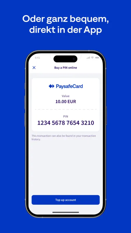 PaysafeCard–Prepaid-Zahlungen screenshot 4 of 8