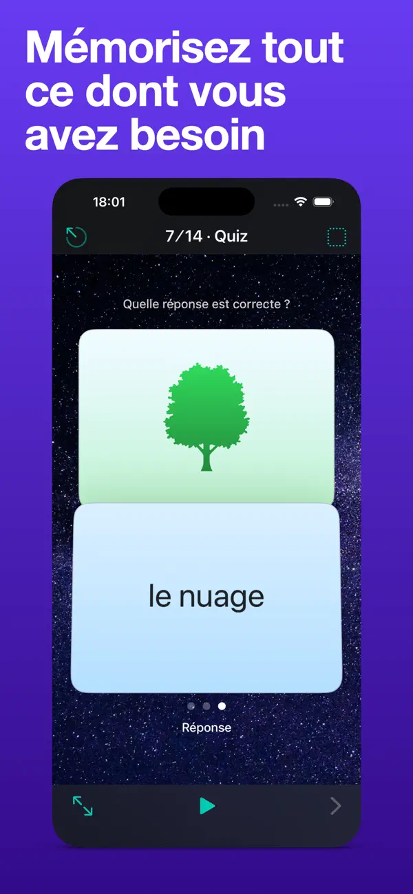 Screenshot #2 pour Everycards: cartes mémo & quiz