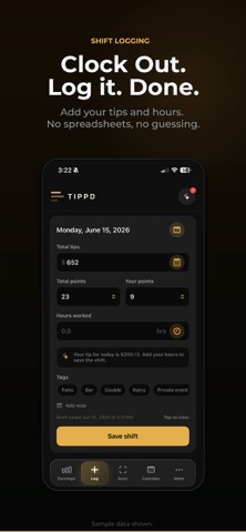 Tippd - Tip and Shift Tracker Screenshot 2 of 5