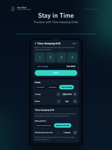 Ura Click - Offbeat Metronome iPad screenshot