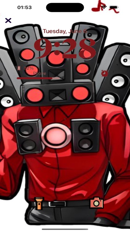 Speakerman red wallpaper 4k