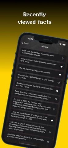 Did you know? Swipe fun facts iPhone screenshot