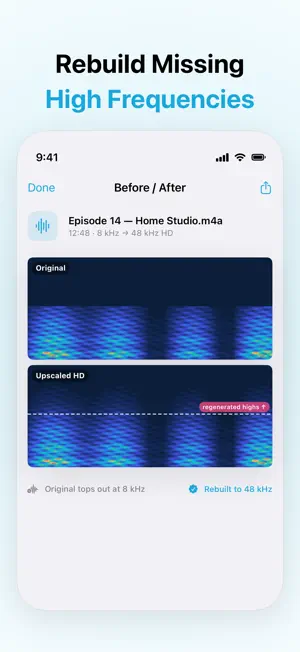 Audio Upscaler: HD Voice screenshot 2