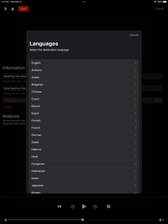 Live transcribe - AI Voicerly iPad screenshot 4 - Utilities app