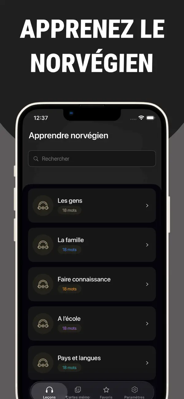 Screenshot #1 pour Apprenez le norvégien