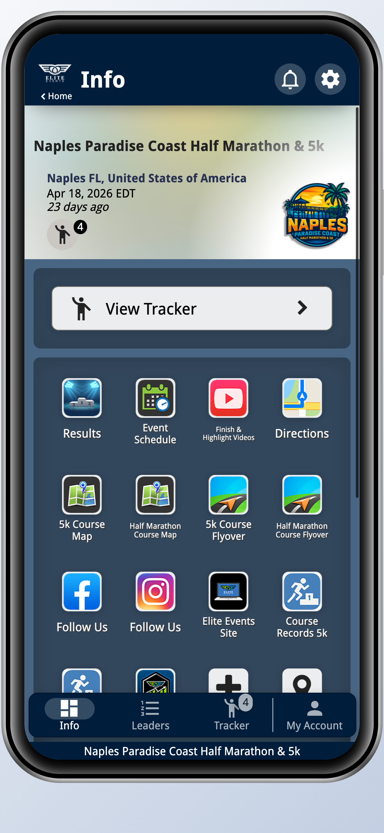 Elite Events Tracker screenshot 2