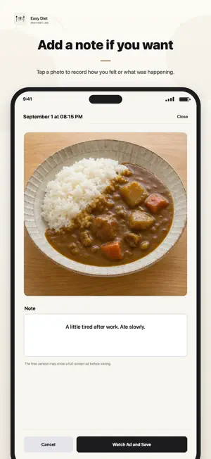 Easy Diet: Food Photo Log screenshot 2