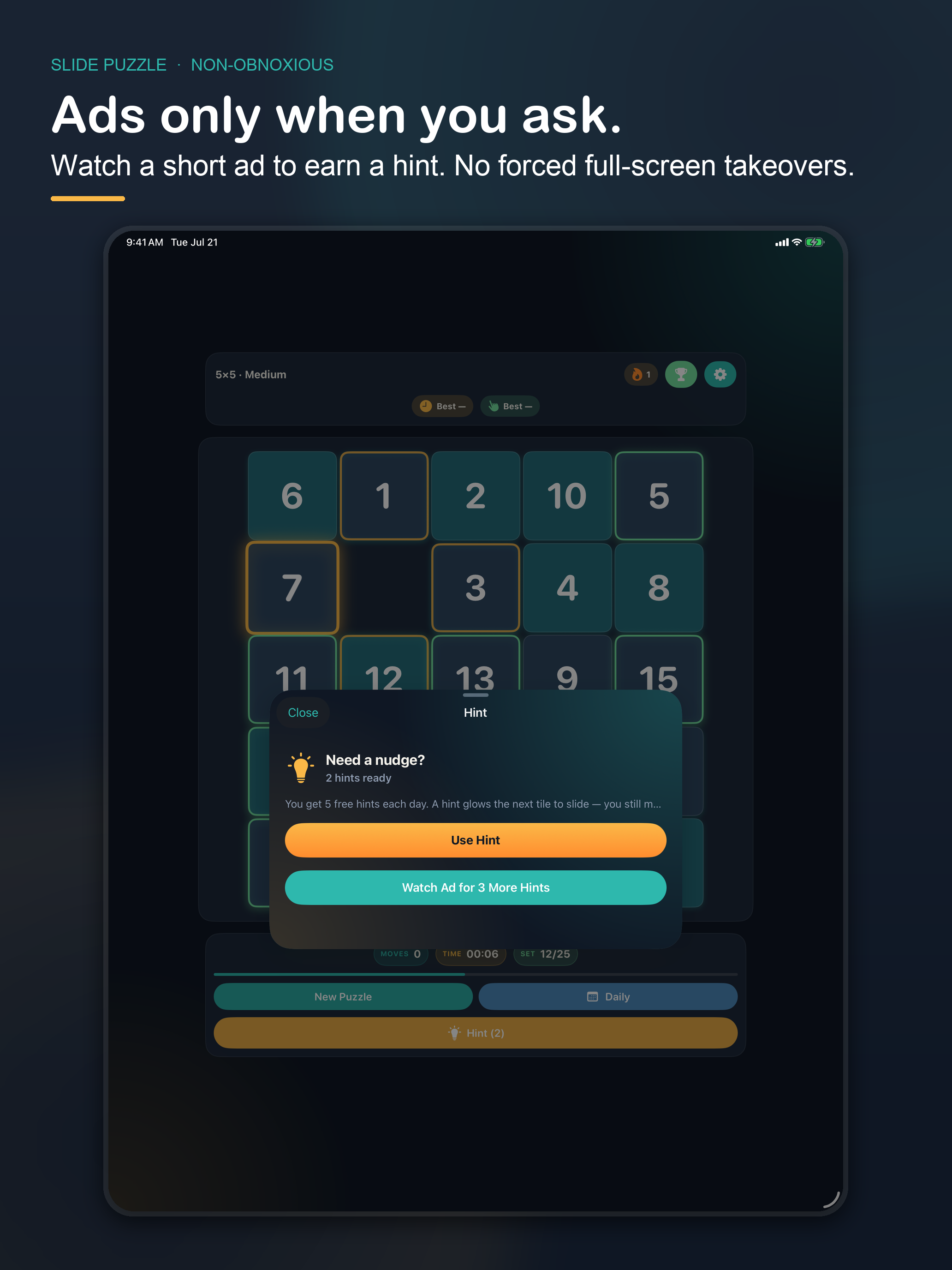 Slide Puzzle (Non-Obnoxious!) screenshot 8