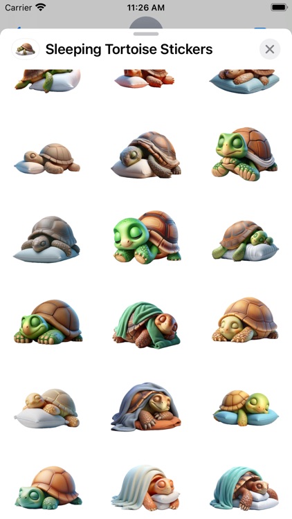 Sleeping Tortoise Stickers