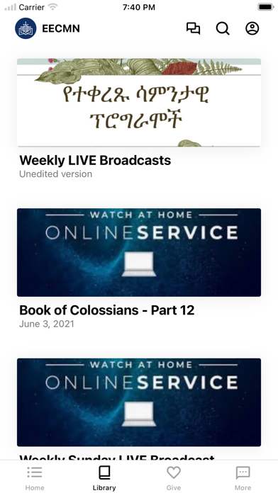 eecmn - Eth Evang Church MN Screenshot