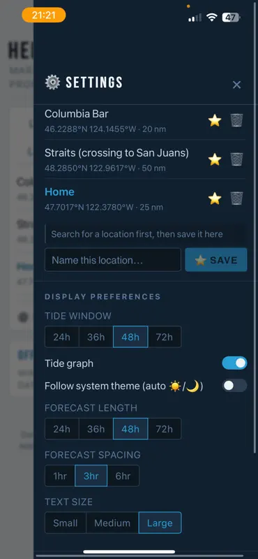 Helm WX Marine Weather & Tides screenshot 5 of 6