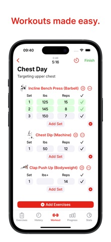 Flexer: Gym Workout Tracker Screenshot 1 of 7