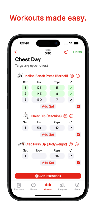 Flexer: Gym Workout Tracker Screenshot 1 of 7