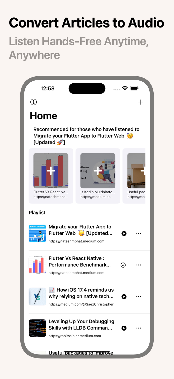 Audiblog - Read Articles Aloud