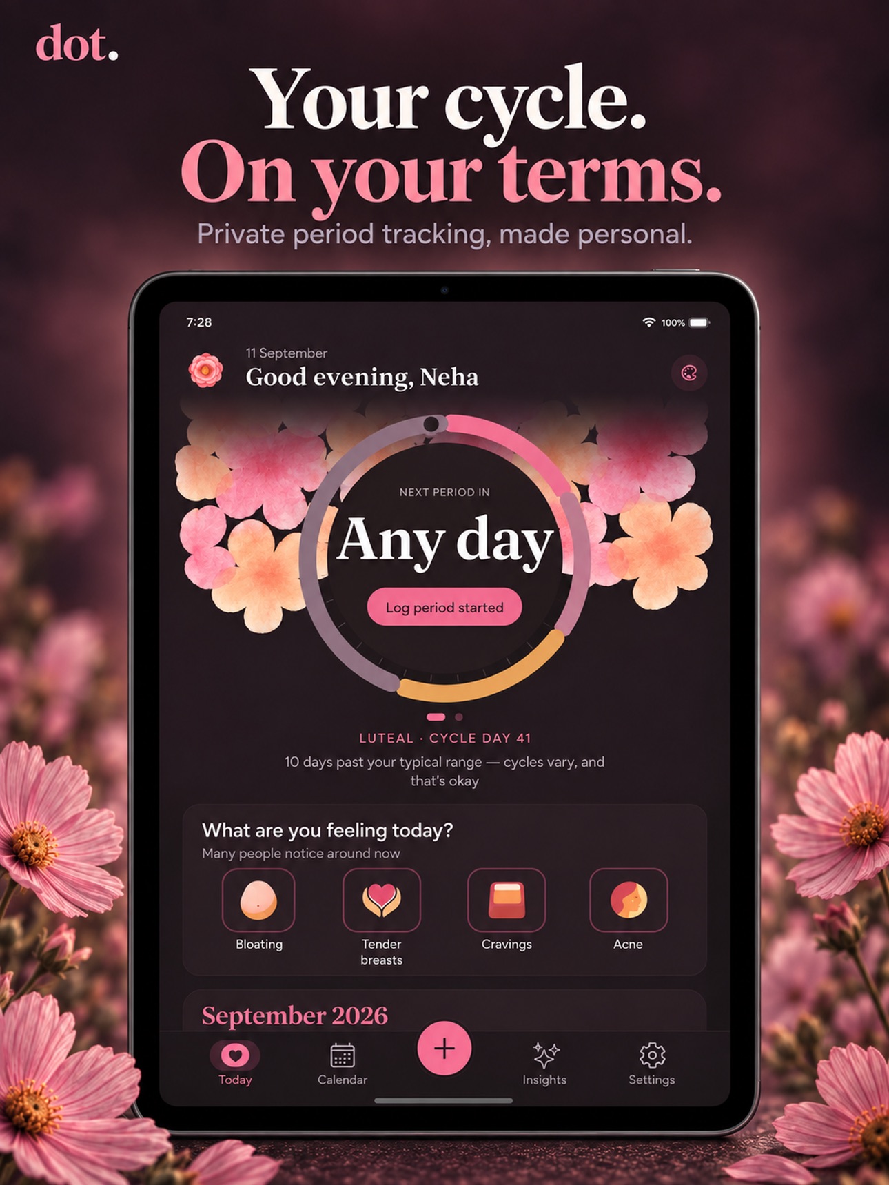 Screenshot 8 of Dot: Private Period Tracker