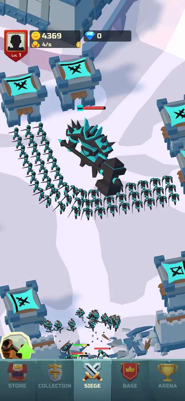 Idle Siege: Army Tycoon Game iOS Mod IPA screenshot 4 - iOS game interface