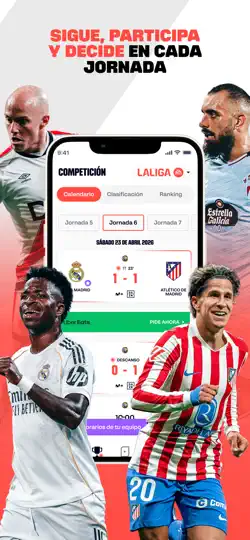 Captura de pantalla de LALIGA App Oficial 2025/26 en iPhone 3